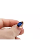 Sapphire Original Vintage 14K produkt s růžovým zlatým kroužkem vinobraní VRC047r